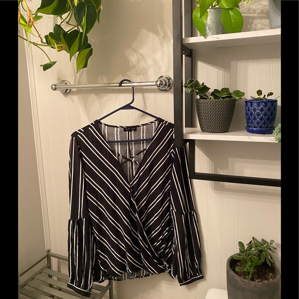 Olive and Joye striped blouse. Size medium.
